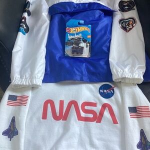 White NASA Windbreaker and NASA Hoodie